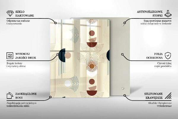 Deska kuchenna szklana Nowoczesny wzór linie