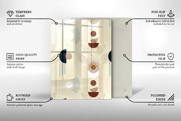 Deska kuchenna szklana Nowoczesny wzór linie