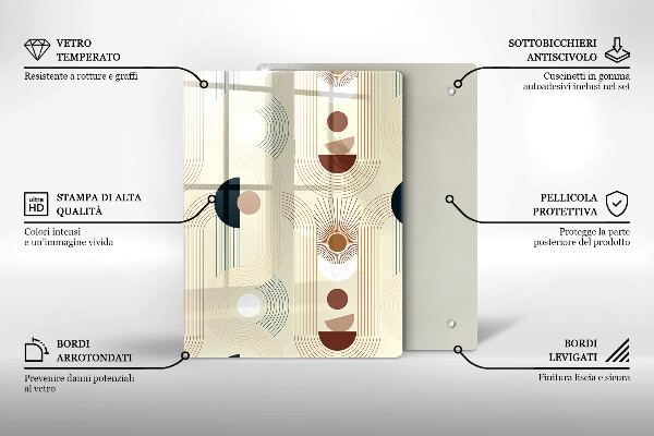 Deska kuchenna szklana Nowoczesny wzór linie