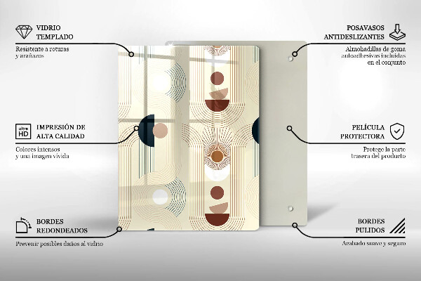 Deska kuchenna szklana Nowoczesny wzór linie