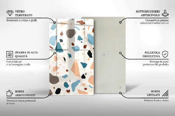 Deska kuchenna szklana Kamień ozdobny gres