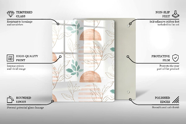 Deska kuchenna szklana Nowoczesna abstrakcja