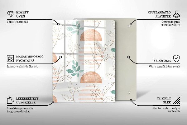 Deska kuchenna szklana Nowoczesna abstrakcja