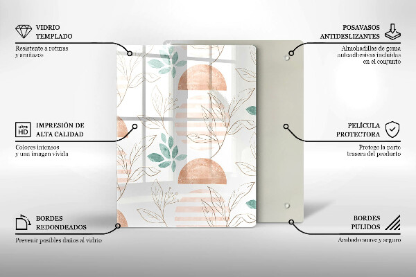 Deska kuchenna szklana Nowoczesna abstrakcja