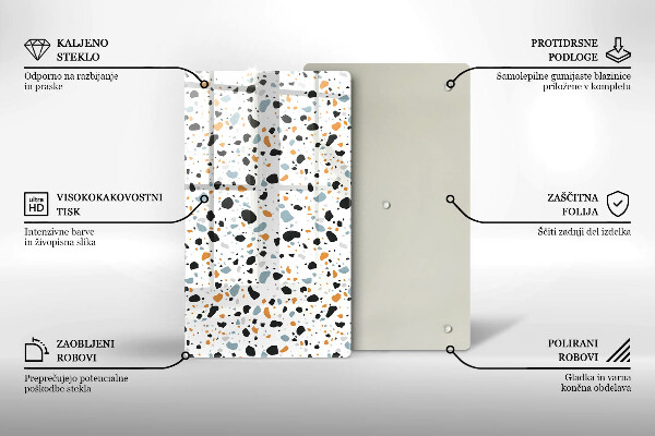 Deska kuchenna szklana Dekoracyjny kamień gres