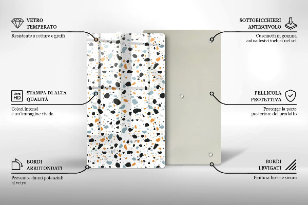 Deska kuchenna szklana Dekoracyjny kamień gres