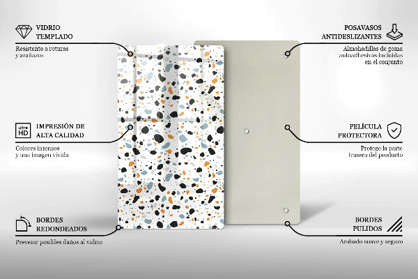 Deska kuchenna szklana Dekoracyjny kamień gres