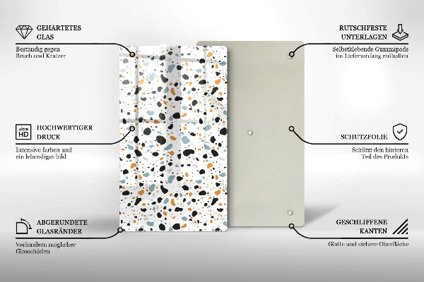 Deska kuchenna szklana Dekoracyjny kamień gres