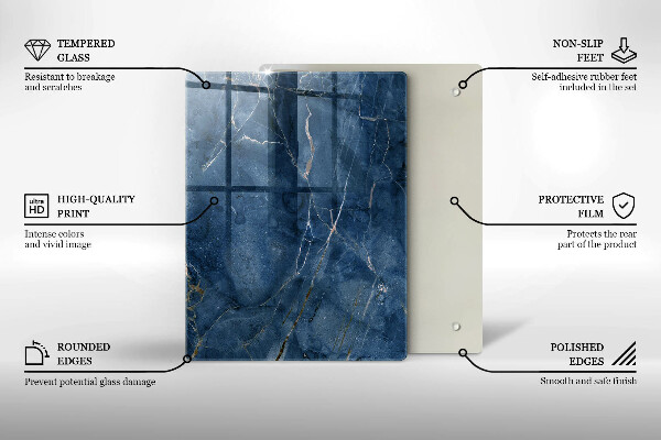 Deska kuchenna szklana Dekoracyjny kamień gres