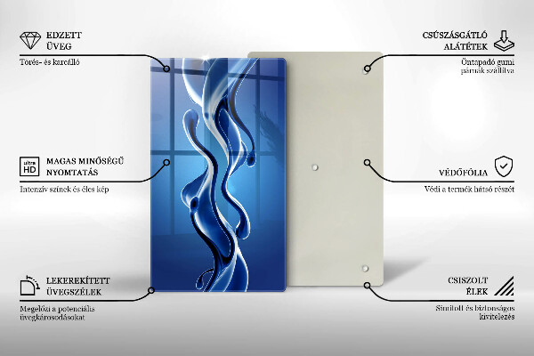 Deska kuchenna szklana Płynna abstrakcja