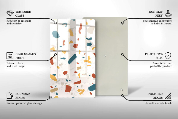 Deska kuchenna szklana Gres dekoracyjny kamień