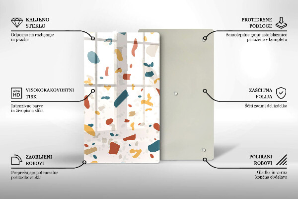 Deska kuchenna szklana Gres dekoracyjny kamień