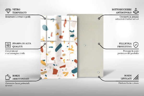 Deska kuchenna szklana Gres dekoracyjny kamień