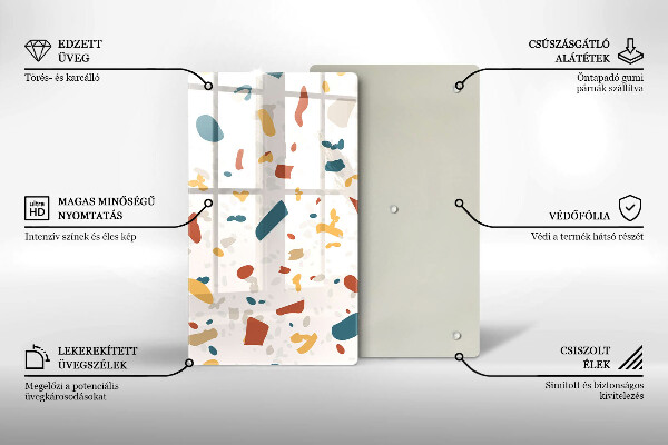 Deska kuchenna szklana Gres dekoracyjny kamień