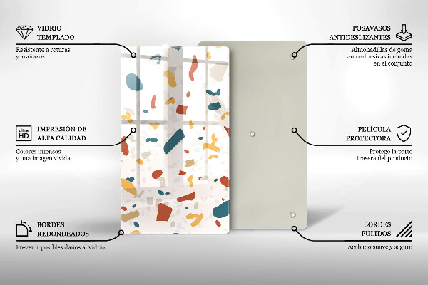 Deska kuchenna szklana Gres dekoracyjny kamień