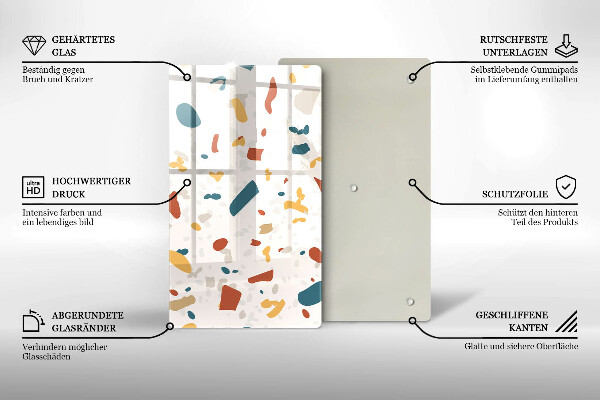 Deska kuchenna szklana Gres dekoracyjny kamień