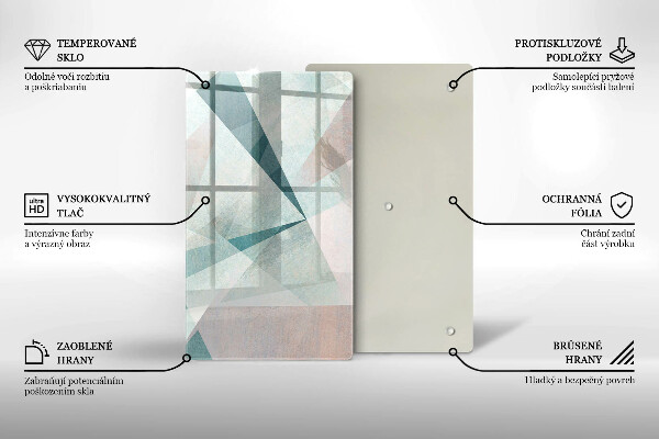 Deska kuchenna szklana Ostra abstrakcja