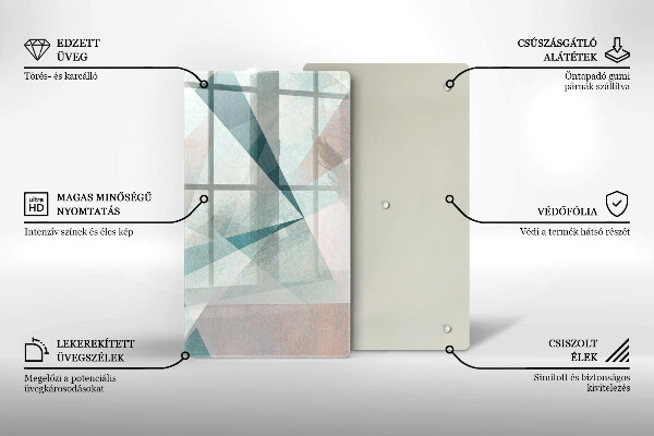 Deska kuchenna szklana Ostra abstrakcja