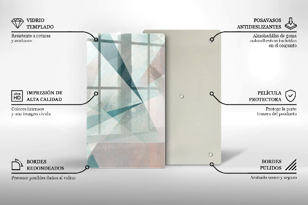 Deska kuchenna szklana Ostra abstrakcja
