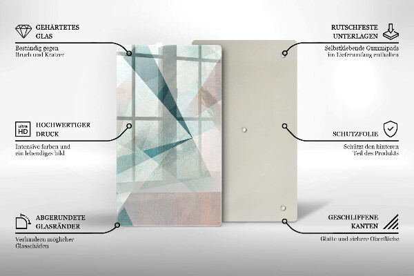 Deska kuchenna szklana Ostra abstrakcja