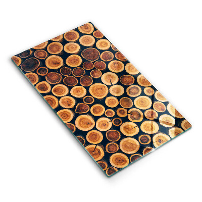 Deska kuchenna szklana Drewniane pieńki drzew