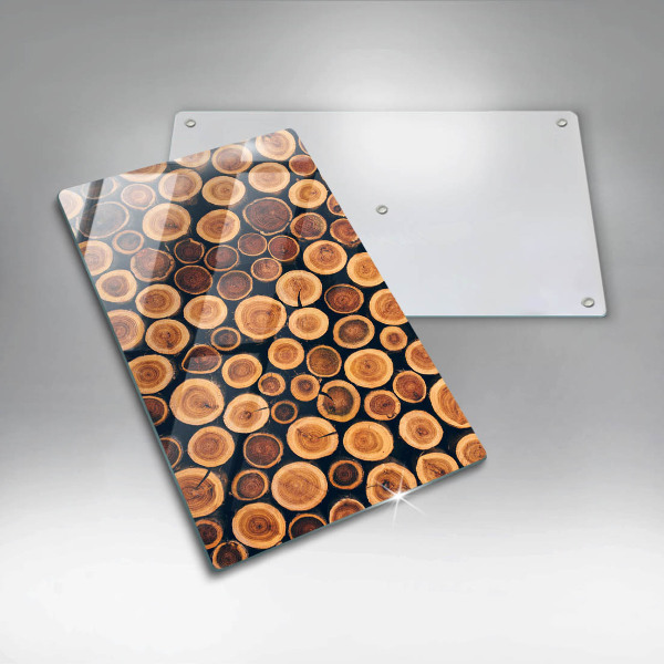 Deska kuchenna szklana Drewniane pieńki drzew