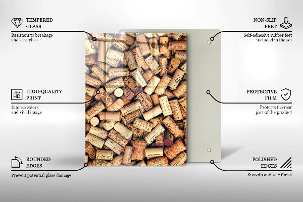 Deska kuchenna szklana Łyżki z przyprawami