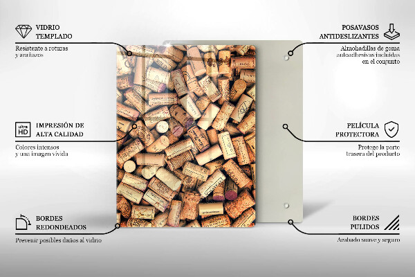 Deska kuchenna szklana Łyżki z przyprawami