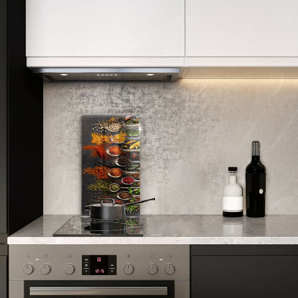 Deska kuchenna szklana Łyżki z przyprawami