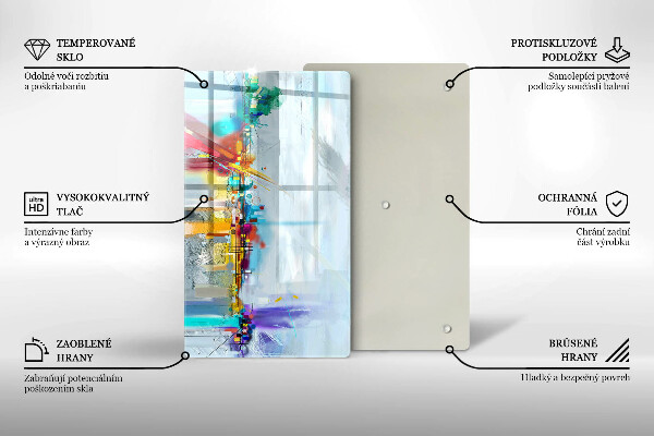 Deska kuchenna szklana Malowana abstrakcja