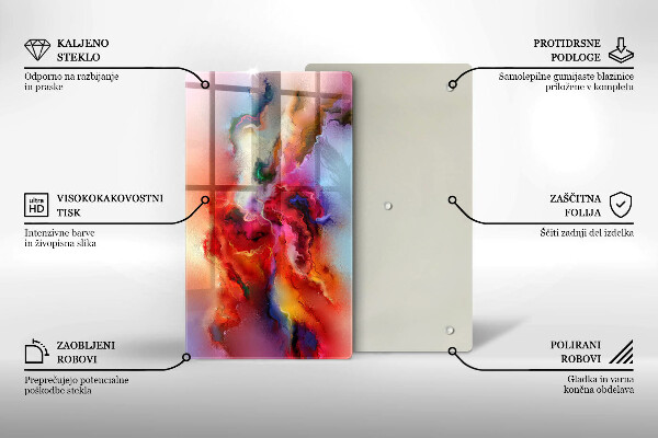 Deska kuchenna szklana Dymna abstrakcja