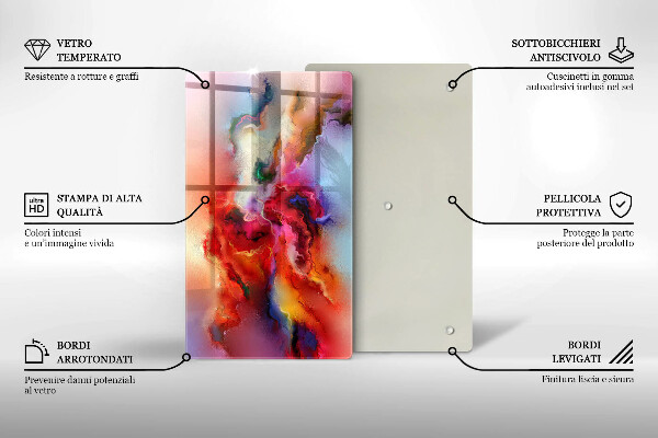 Deska kuchenna szklana Dymna abstrakcja