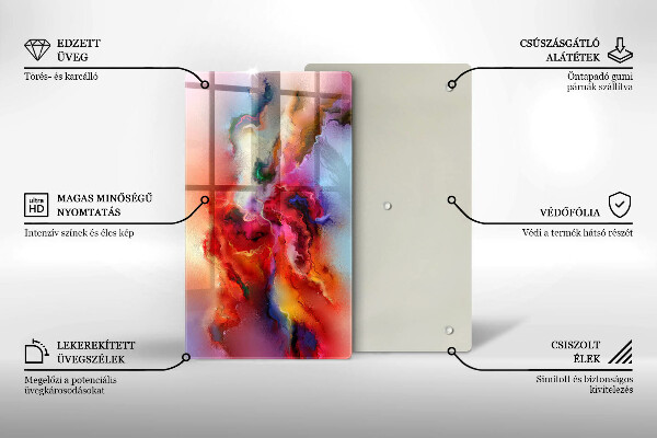 Deska kuchenna szklana Dymna abstrakcja