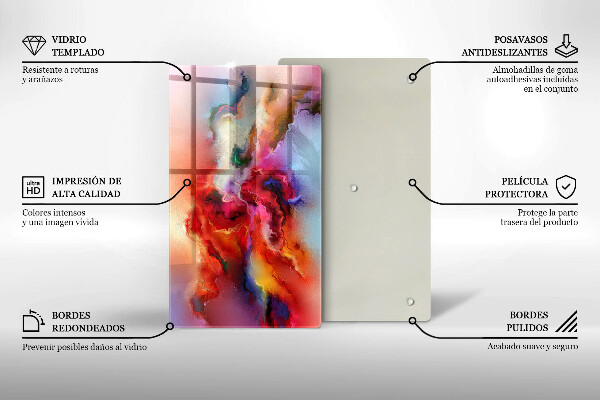 Deska kuchenna szklana Dymna abstrakcja