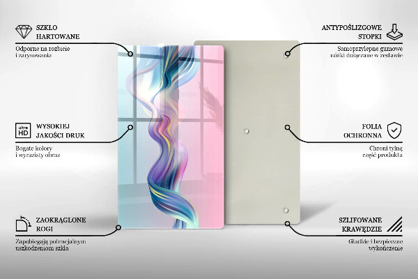 Deska kuchenna szklana Pastelowa abstrakcja