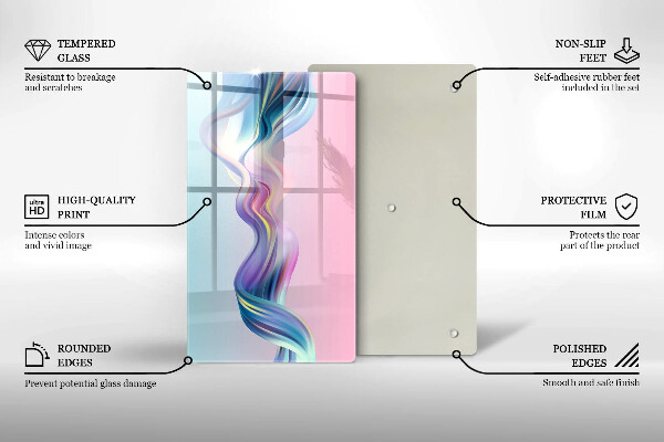 Deska kuchenna szklana Pastelowa abstrakcja