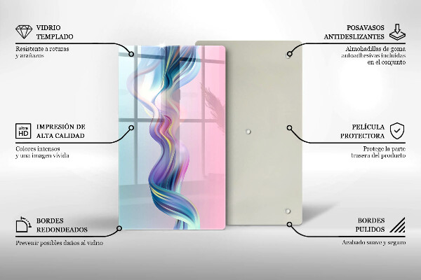 Deska kuchenna szklana Pastelowa abstrakcja
