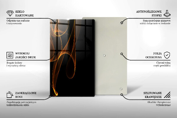 Deska kuchenna szklana Abstrakcyjne linie
