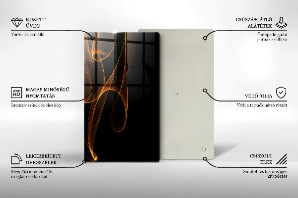 Deska kuchenna szklana Abstrakcyjne linie