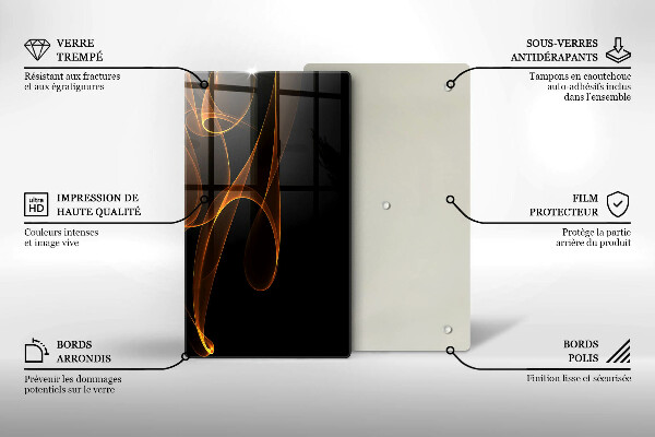 Deska kuchenna szklana Abstrakcyjne linie
