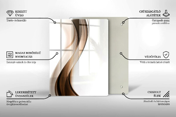 Deska kuchenna szklana Abstrakcyjne linie