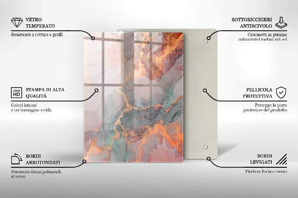 Deska kuchenna szklana Ozdobny kamień