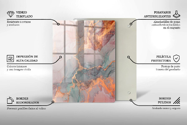 Deska kuchenna szklana Ozdobny kamień