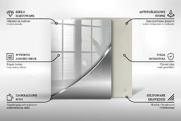 Deska kuchenna szklana Trójkąty i woda