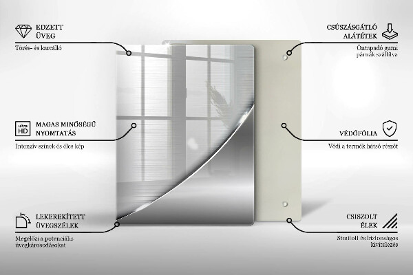 Deska kuchenna szklana Trójkąty i woda