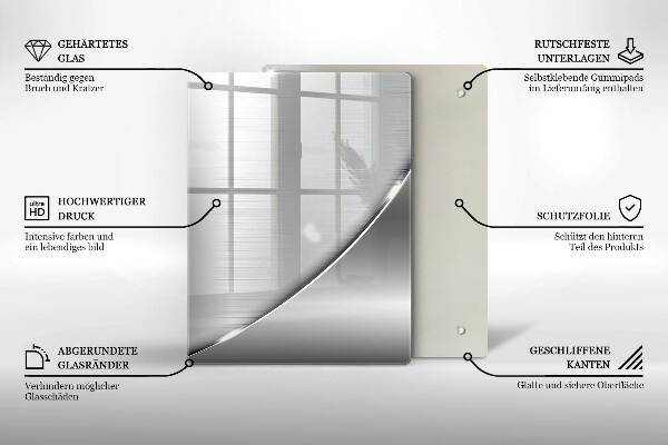 Deska kuchenna szklana Trójkąty i woda