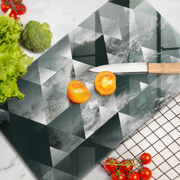 Deska kuchenna szklana Trójkąty i woda