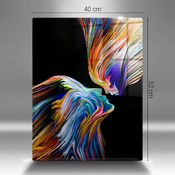 Deska kuchenna szklana Abstrakcja pocałunek