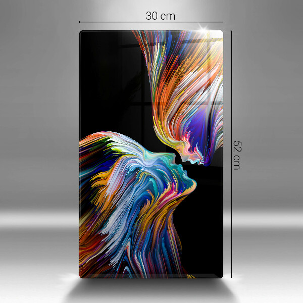 Deska kuchenna szklana Abstrakcja pocałunek