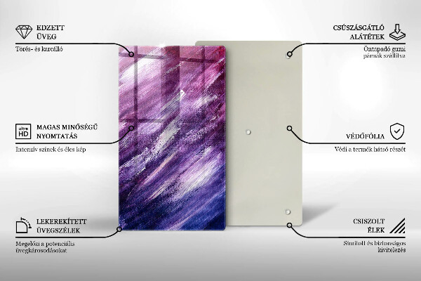 Deska kuchenna szklana Abstrakcja farby